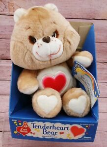 Vintage 1983 Care Bears Tenderheart Bear Plush Stuffed Animal Clean New NRFB