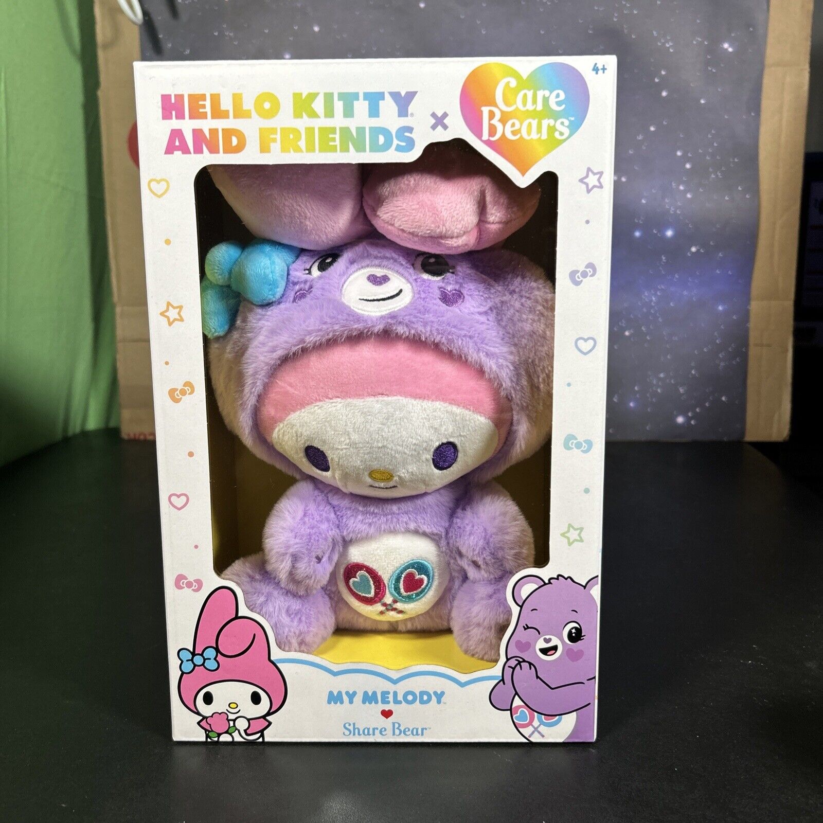 My Melody x Share Bear Hello Kitty & Friends X Care Bears 10” Plush Brand New