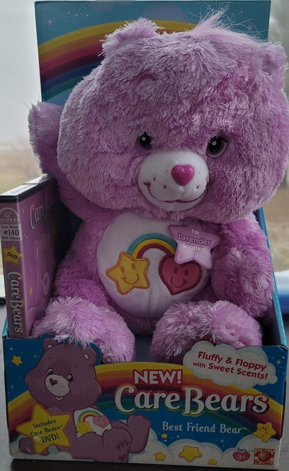 Rare 2006 fluffy and floppy best freind bear IN BOX W/DVD