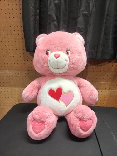 Vintage 2002 JUMBO CARE BEAR  LOVE A LOT Care Bears 26 Inch Love-a-lot