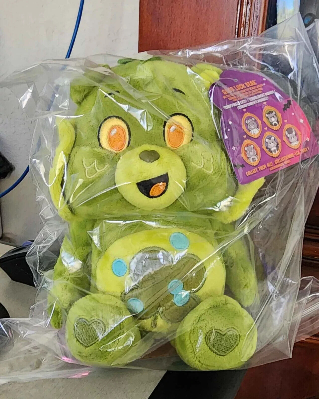 Care Bears Halloween Plush 9" Good Luck Bear Creature Black Lagoon 2024 **New**