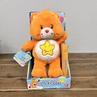 New Care Bears LAUGH-A-LOT BEAR 2003 Orange Plush w/ Cartoon Video in Box