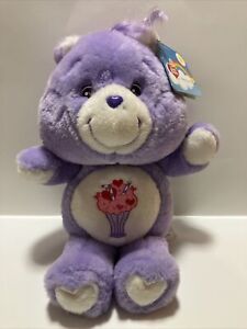 Care Bears Share Bear 20th Anniversary 2002 Purple Milkshake Plush 13