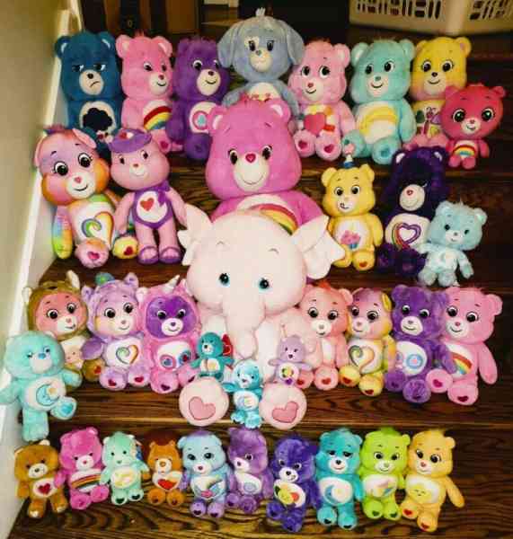 36 Vintage Modern Care Bears Lot Plush Kenner Cousins Birthday Grumpy Elephant