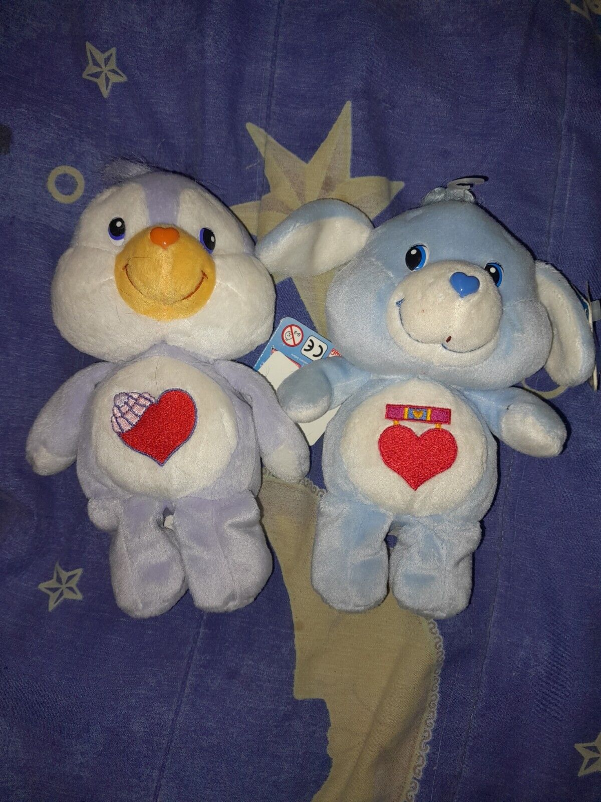 20th Anniversary Care Bears Cousins Cozy Heart Penguin Loyal Heart Dog Vtg 2002