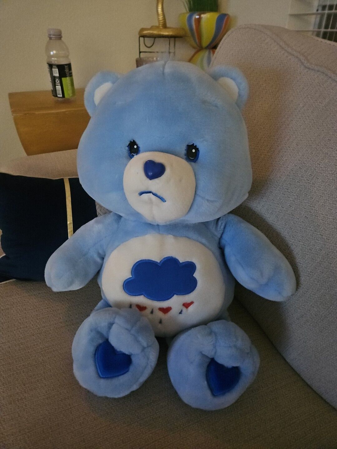 Vintage 2002 Jumbo 26” Grumpy Bear Care Bear Plush RARE