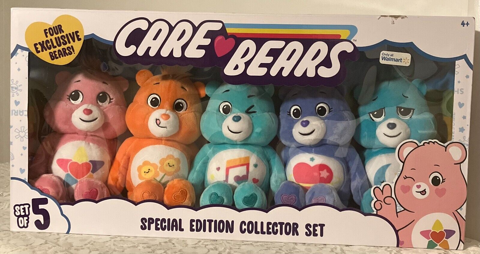 Care Bears Set of 5 Special Edition Collector Set 2022 Four Exclusive Bears New
