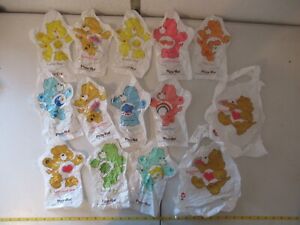 Care Bears Pizza Hut lot of 12 hand puppets and 2 bibs NICE