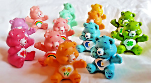 Lot of 14 Vintage 1980'S Mini Care Bears Rubber Toys Figurines Love A Lot + 1.5