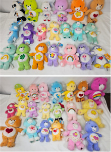 Huge Lot of 40 Care Bears Plush Toys Mixed Sizes Play Along Stuffed Early 2000's