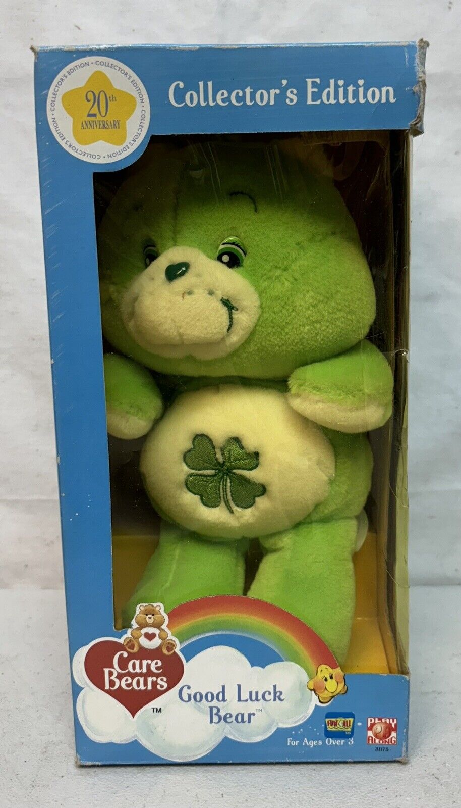 2002 Care Bears Good Luck Bear 20th Anniversary Collector's Edition Box Damage