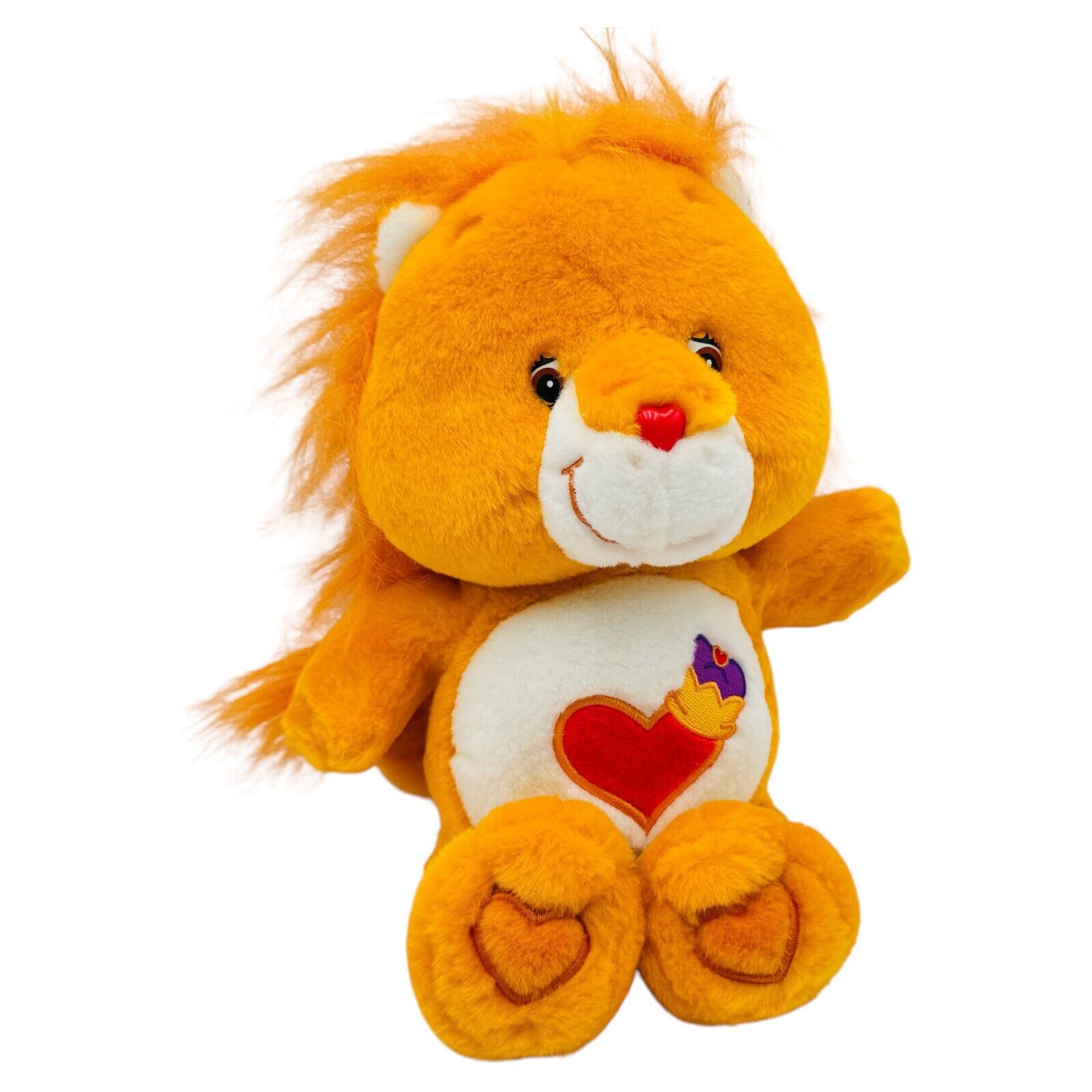 Vintage Care Bears Brave Heart Lion Plush 13" 2004 Stuffed Animal Orange