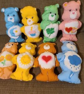 Vintage Care Bears 1980s Plush Pillows Hand Sewn Lot Of 8 Collectible Plush Toys