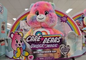 Care Bear Crystal Togetherness Bear 2023 New Rainbow Heart Plush Limited Edition