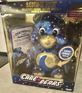 Bedtime Care Bear Plush 2023 New Limited Edition Navy Gold Plush 14”