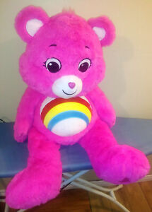 Care Bears Plush Jumbo Cheer Bear Pink Rainbow Carebear Costco 36