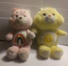 2 Plush 1983 Vintage Care Bear Lot 13” Cheer & Funshine Bear Stuffed Animals