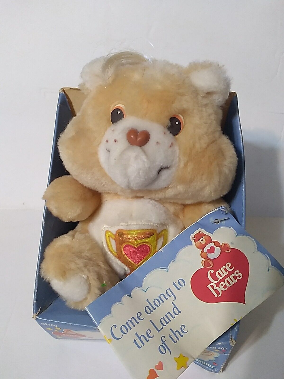 Vintage1985 Kenner Care Bears Mini 6" Champ Bear, Trophy Heart, Plush, Stuffed