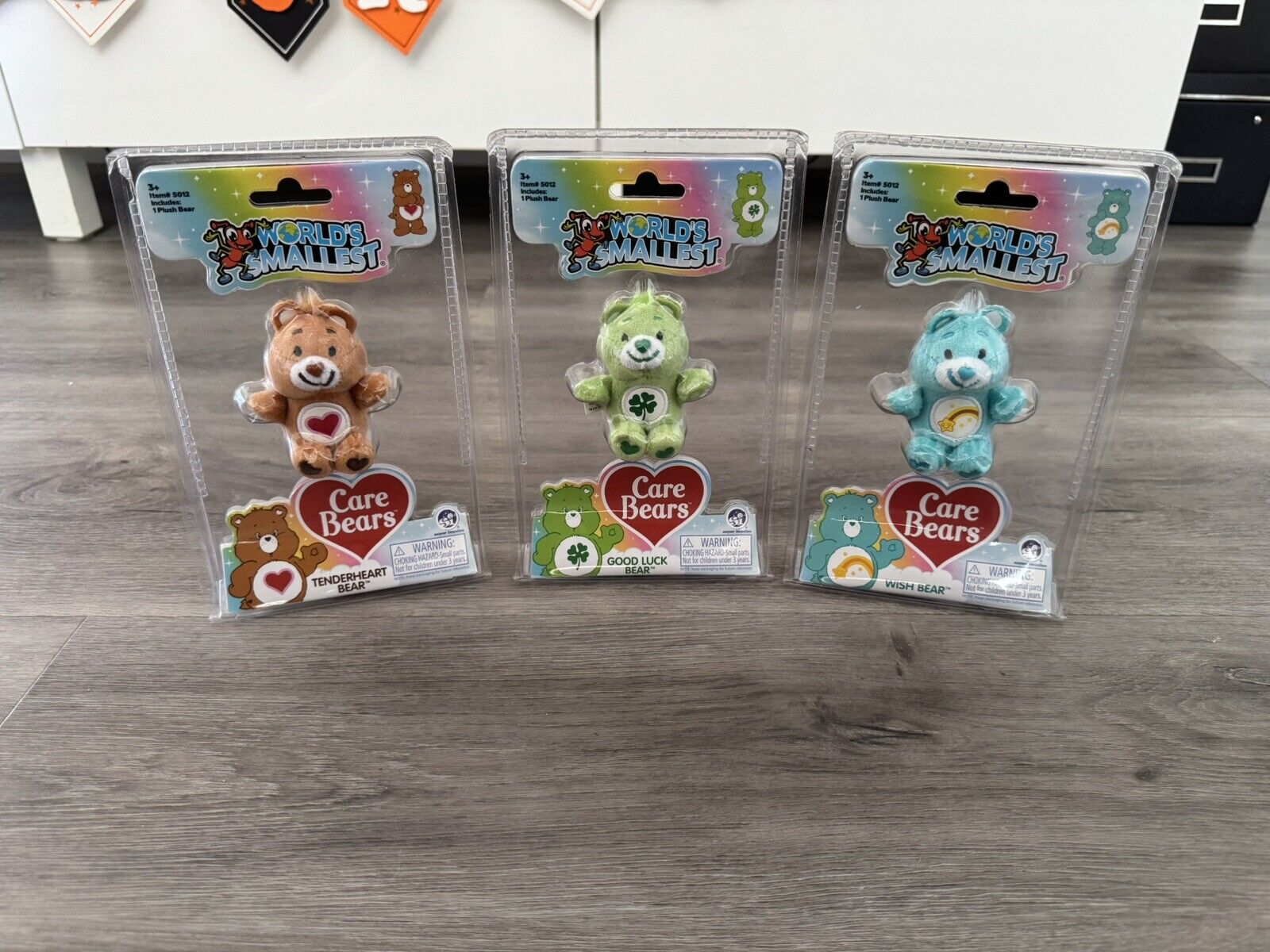 Worlds Smallest Care Bear Series 2 - Good Luck, Tenderheart, Wish Bear Lot - NEW