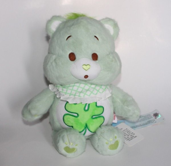 Care Bears baby cub Good Luck Bear with bib - 12" plushie - teddy bear