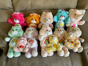 Vintage Care Bears  Plush Stuffed Animals Toys Lot Of 13