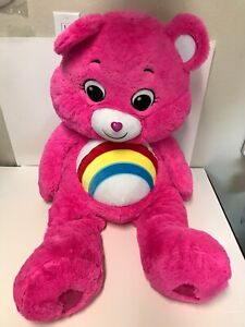 Jumbo XL Care Bear Plush Cheer Bear  36” Pink w/Rainbow Basic Fun Stuffed Animal