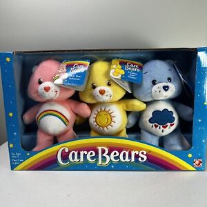 Vintage Care Bears 3 Pack Stuffed Animals Play Along NOS 2004