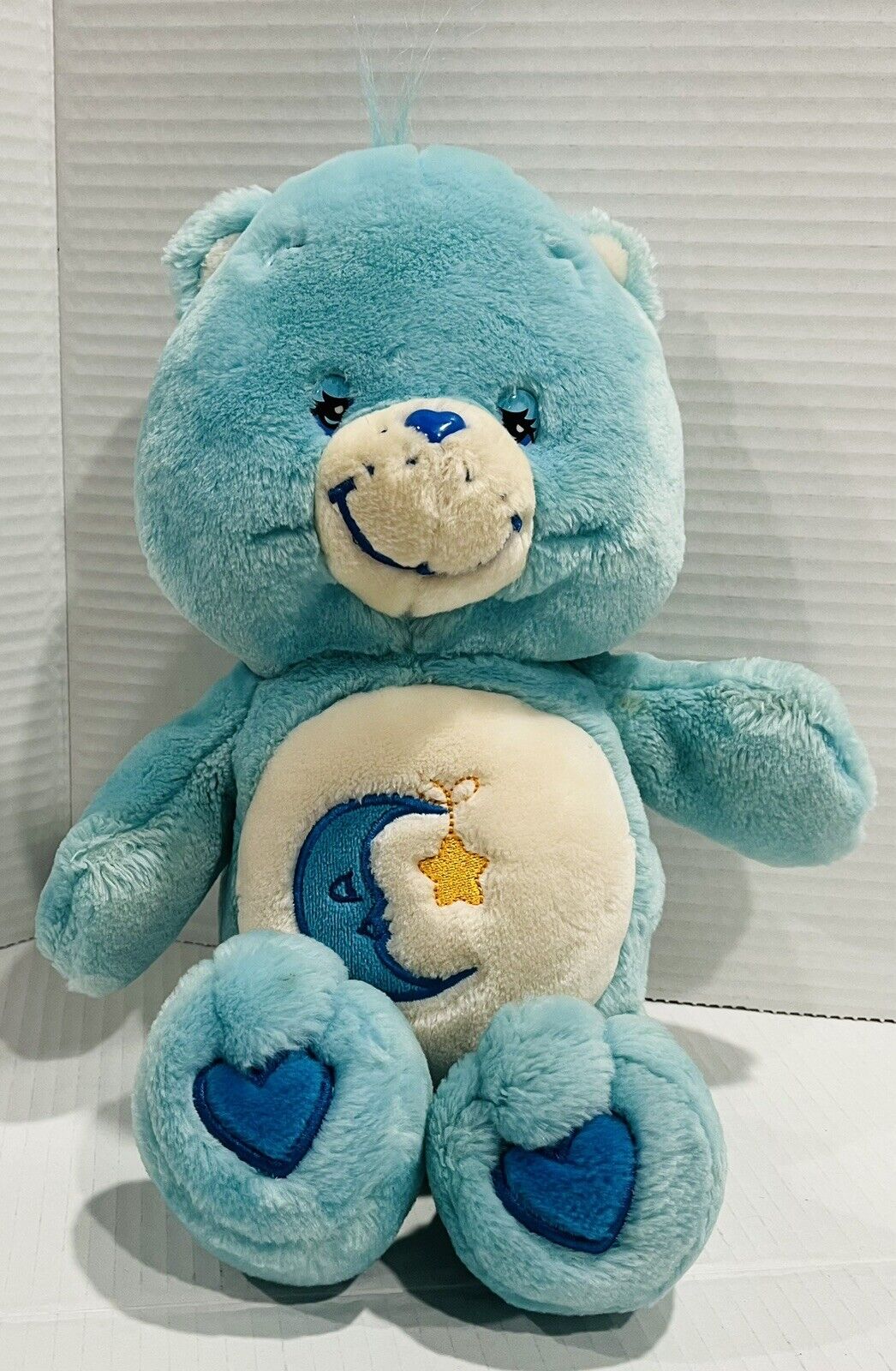 Vintage 2003 Care Bear, Sleepy Bedtime Bear Plush Toy, Blue Moon - 12"