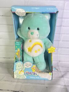 Care Bear Talking Wish Bear Mint Green With VHS 2003 FLAWED Box