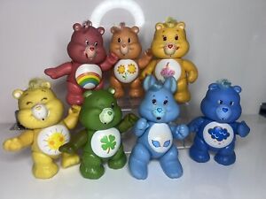 VINTAGE GROUP OF 7 CARE BEAR PVC FIGURES MADE IN 1983 by KENNER