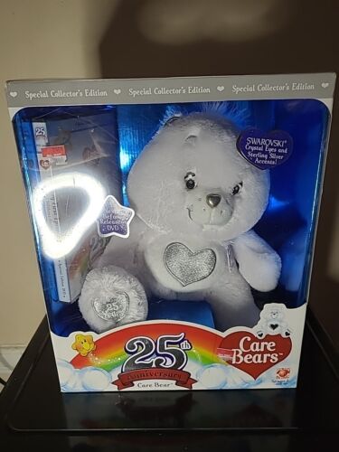 Care Bears 25th Anniversary Care Bear White Silver Tenderheart Special Edition