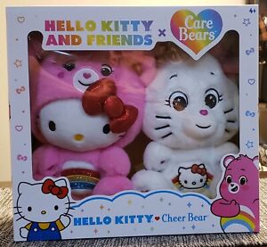 IN HAND - Hello Kitty and Friends x Care Bears Cheer Bear Box Set 2 Pack Plush