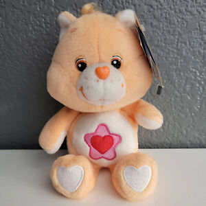 2003 Care Bears Orange PROUD HEART CAT Cousin 8” Plush