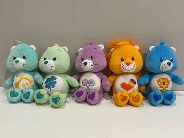 Lot of 5 CARE BEARS 2002-2003 8"