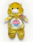 2005 Care Bear Birthday Bear Jumbo Cuddle Pillow Yellow Cupcake 28in W/Tags