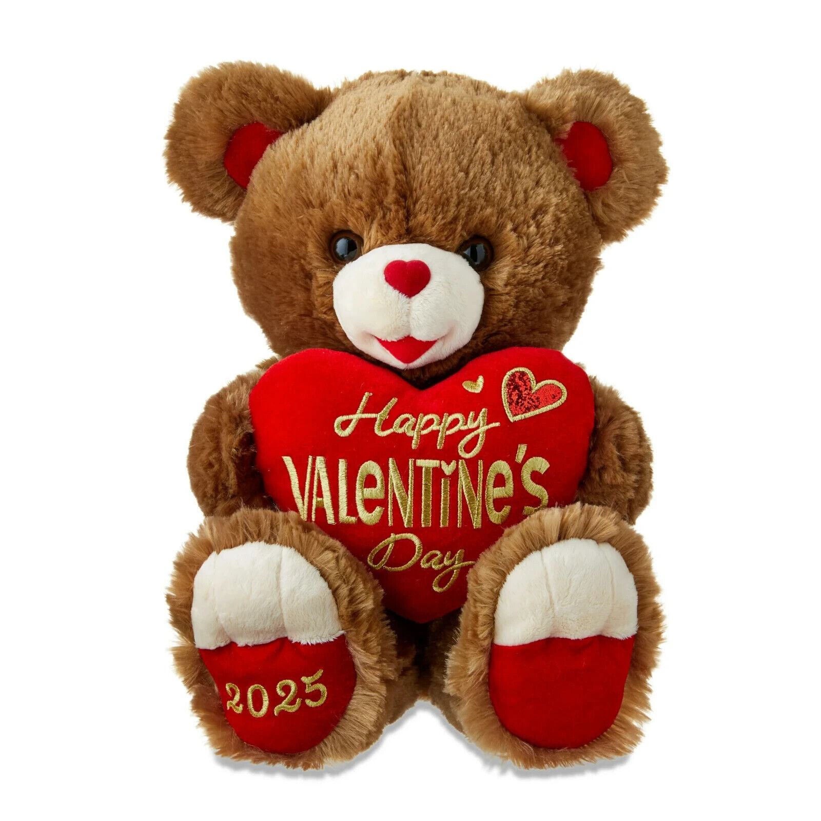 14" Valentine's Day Sweetheart Teddy Bear Plush, Brown, Soft and Cuddly