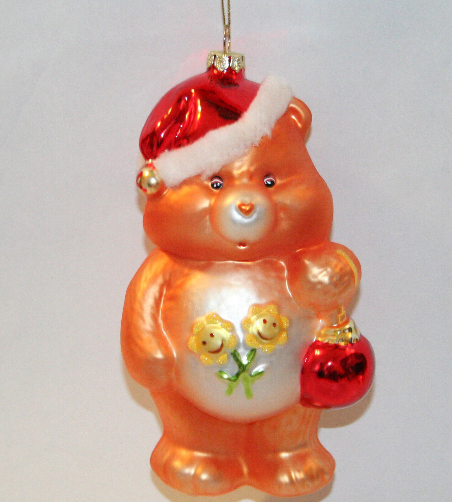 2003 Care Bears Santa FRIEND Bear Glass Blown Ornament American Greetings NWT