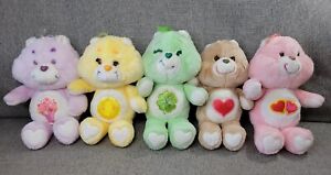 Vtg Care Bear Plush Lot Of 5 Good Luck, Love-a-lot, Share, Tenderheart, Funshine