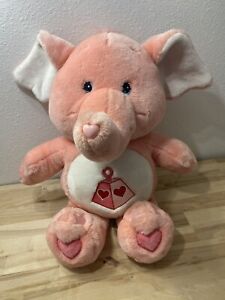 Care Bears Cousins Rare JUMBO 24” LOTSA HEART Pink Elephant Plush 2004 Doll Toy