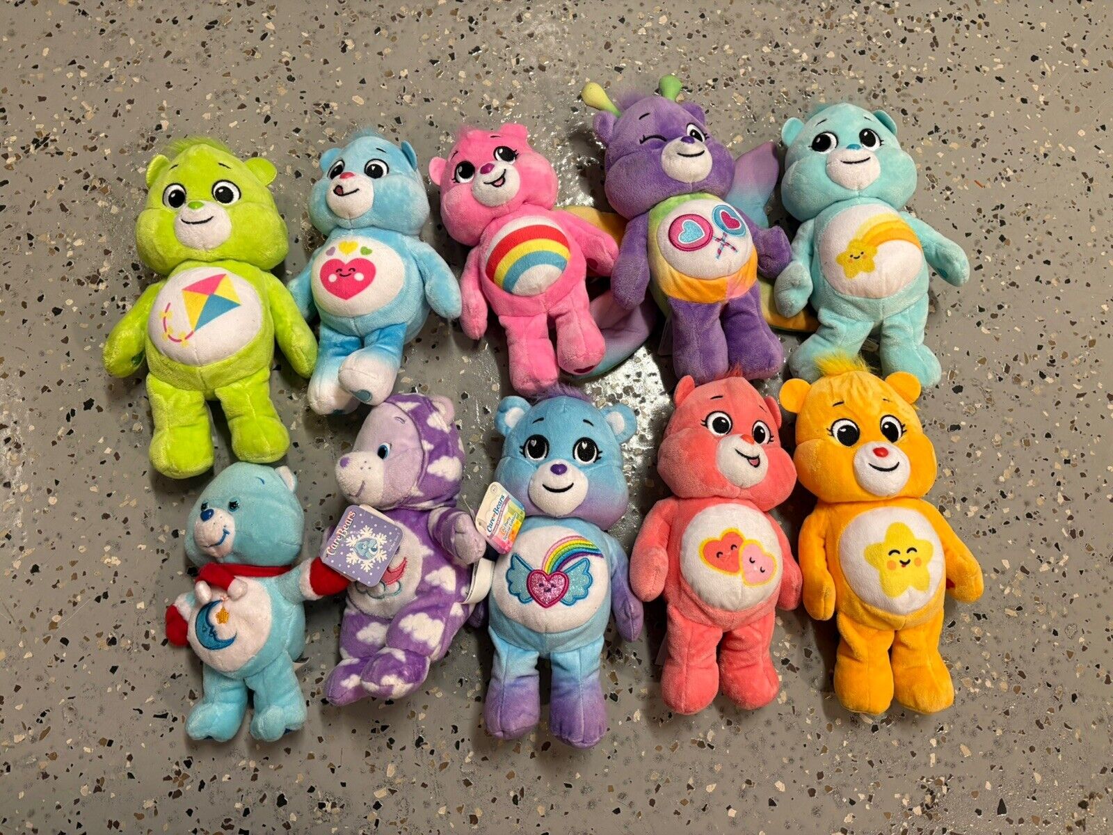 Care Bears Plush Lot Retro Collectors Bundle PJs 10 PCS Tags