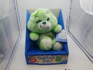 Vintage 80s Care Bears Good Luck Bear Plush By Kenner New In Box
