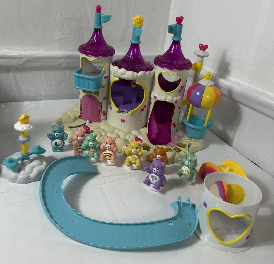 Care Bears Welcome To Care-a-lot Castle Playset 8 Figures. Works Incomplete