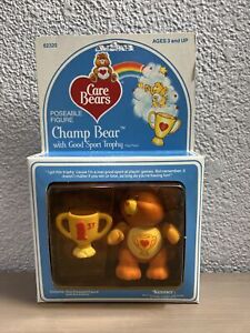 Vintage Care Bears Champ Bear Trophy Kenner 1982 New