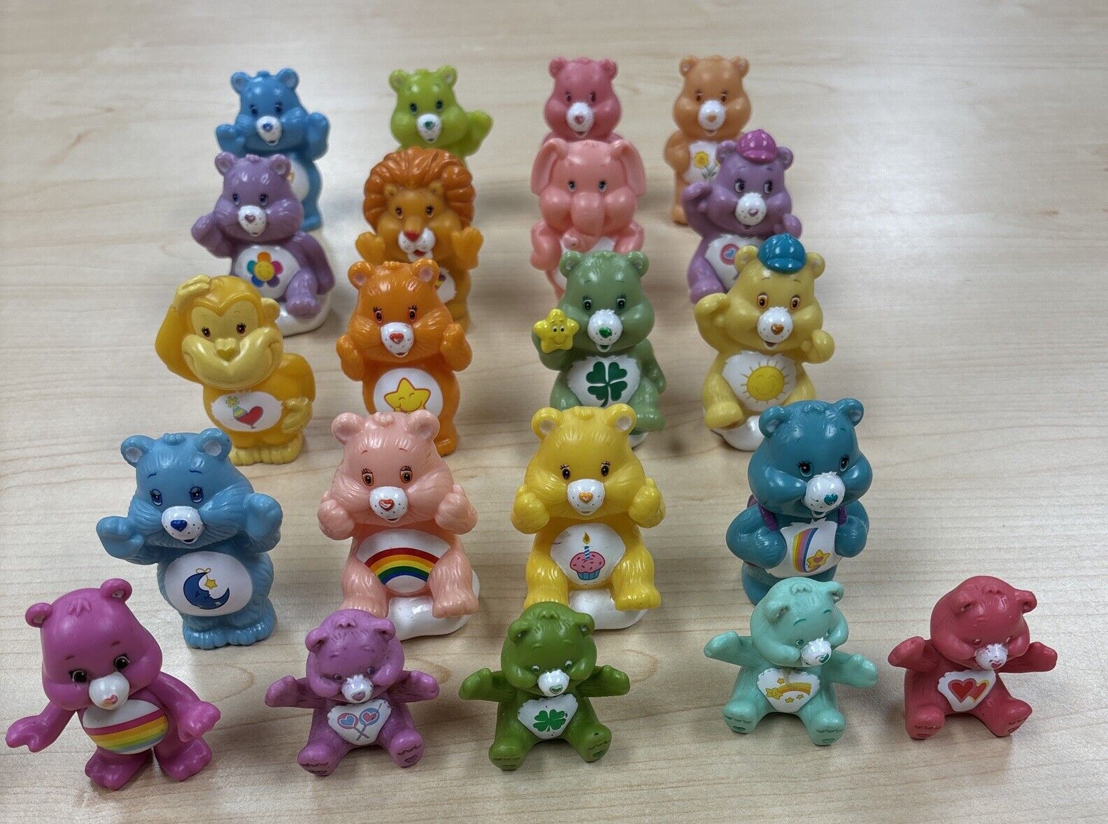 Vintage Care Bears NonPoseable Figurines Figures Lot (set of 21)
