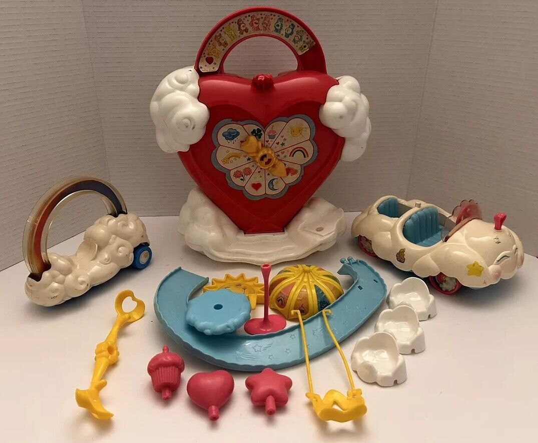 Vintage 1983 Care Bears Care A Lot Center With Accessories & 2 Cloud Cars??