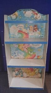 AMERICAN GREETINGS VTG 1980'S CARE BEARS RARE CHILD'S FURNITURE BOOK SHELF AS IS