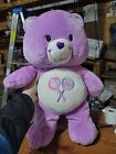 Care Bear Share Bear Plush Stuffed Animal Purple Lollipop Heart 25