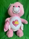 Care Bears Collectors Edition Baby Hugs Bear Pink With Pillow Series 1 #1 2004