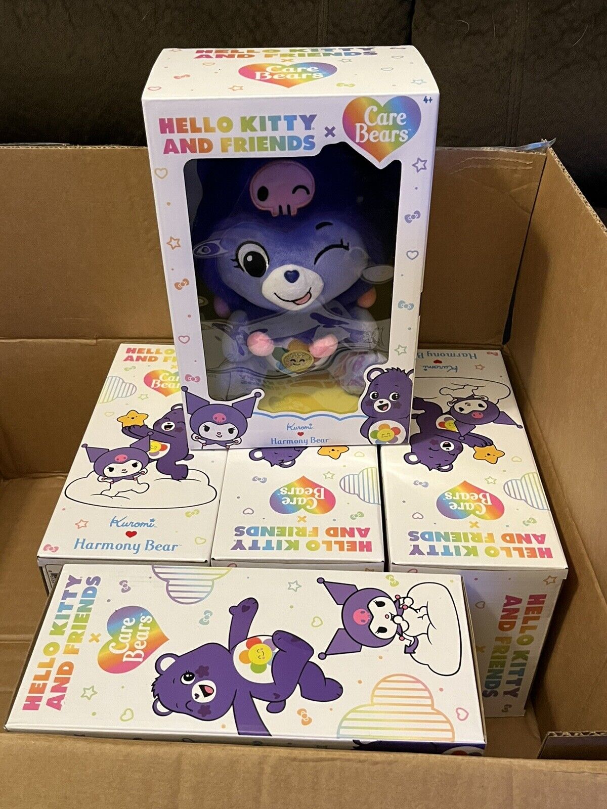 Care Bears x Hello Kitty , Harmony Bear as Kuromi 10" Collectible Plush