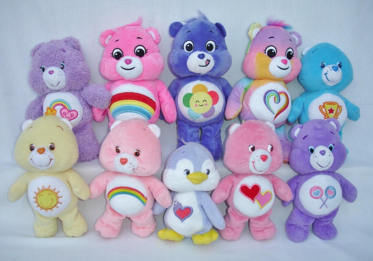 10 Lot CARE BEAR Cousin Plush Good Luck Friend Penguin Harmony Share Love CLEAN